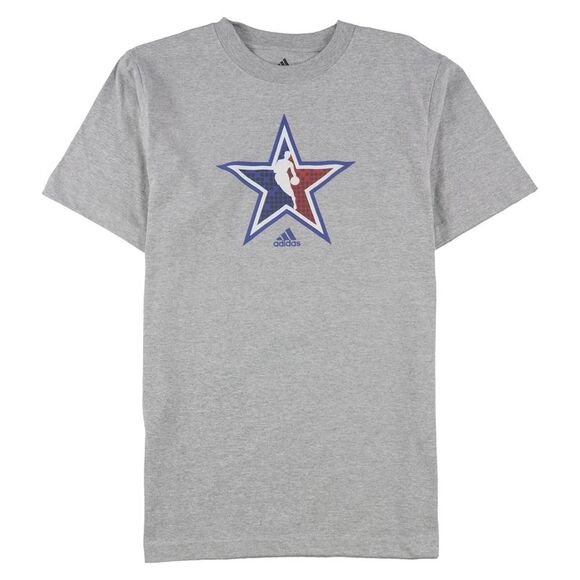 Adidas Mens NBA Logo Graphic T-Shirt, Grey, NWT - Picture 1 of 2